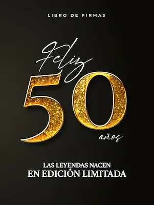 Feliz 50 años Las leyendas nacen en Edición Limitada Libro de firmas 50 Cumpleaños para Dedicatorias y Fotos